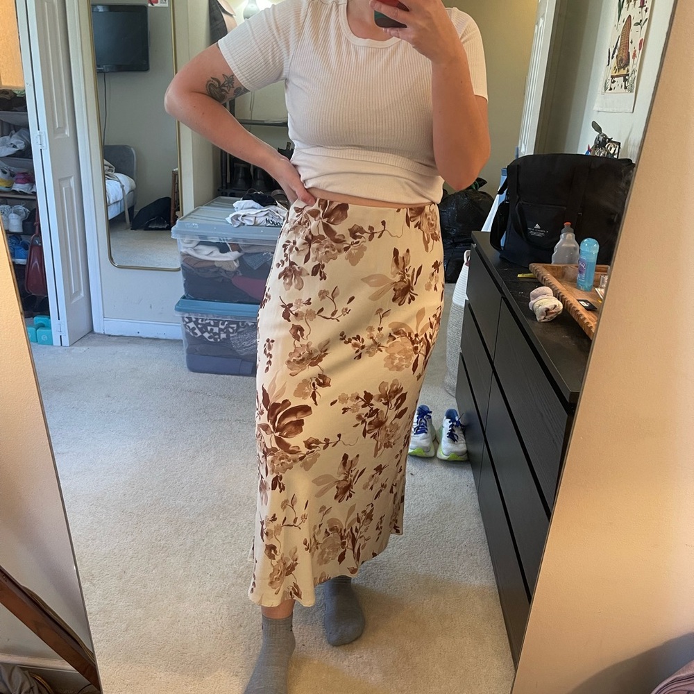 Floral Cream Skirt